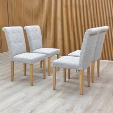 Furniture Village Furnitureland 'Augusta' Mist Upholstered Dining Chair Set of 4