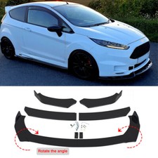 For Ford Fiesta MK7.5 MK7 MK6 Black Front Bumper Lip Splitter Spoiler Body Kit