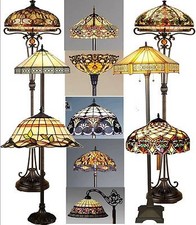 TIFFANY STYLE STAINED GLASS HANDCRAFTED FLOOR LAMPS- PERFECT CHRISTMAS GIFT
