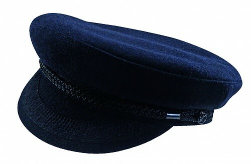 Breton cap braided navy - navy, wool