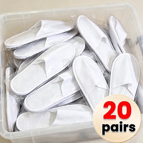 20pairs white disposable hotel - white,