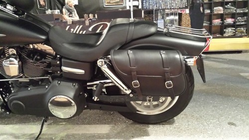 Leather left side - saddle, bag