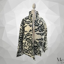 ZARA Ecru White Black Printed