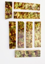 7 + Antique Fireplace Yellow Green Brown 1.5" x 6" Hearth AETCO Tile 1907