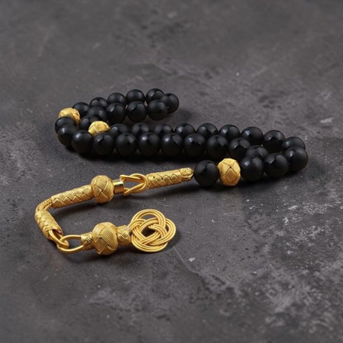 Black onyx stone - black,