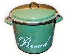 Judge Enamel Green Bread Bin Large Kitchen Storage Bin with Handles VGC