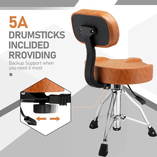 Drum throne with backrest - with,