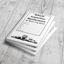 A5 52 WEEK VEHICLE INSPECTION MAINTENANCE RECORD BOOK COMMERCIAL SAFETY CHECK