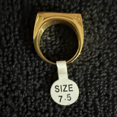 Gold rectangular signet men - rectangular, men's