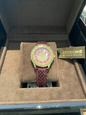 Roberto Cavalli Watch By Frank Muller Red Mother of Pearl Dial Leather