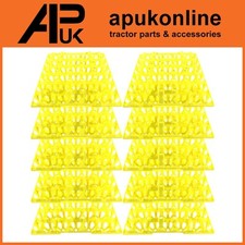 10x Plastic Egg Eton Tray Stack Store Transport Reuse 30 Capacity Yellow Robust