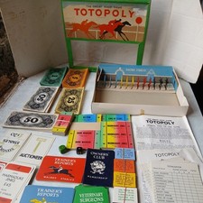 Vintage Totopoly Board Game Waddingtons 1940-50s With Metal Race Horses No Board