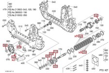Rear Axle Repair Parts Fits Kubota "GR2100-2" Series Mower (Special Order)