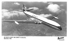 FLIGHT AVIATION PLANES POSTCARD DE HAVILLAND 106 COMET   UNUSED VERY GOOD