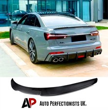 Audi A6 S6 C8 Saloon Carbon Fibre Rear M4 Style Boot Lip Spoiler Wing Kit 2018+
