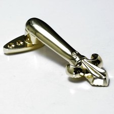 Pair of Polished Brass Quality Stair Clips - Victorian Style - Sprung Hinge