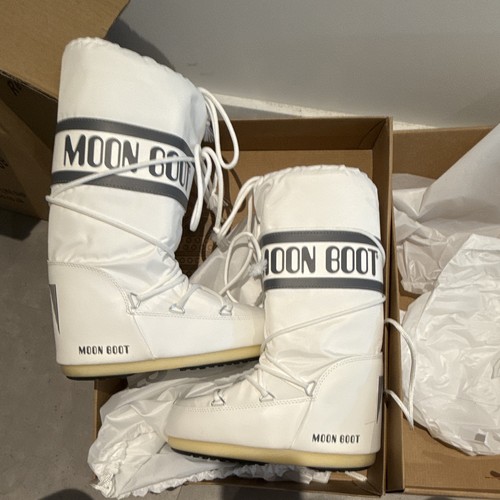 Moon boot white black lace - moon, lace-up