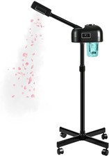 Hanith Professional Facial Steamer Hot Mist Ozone Timer LCD Screen Spa Black