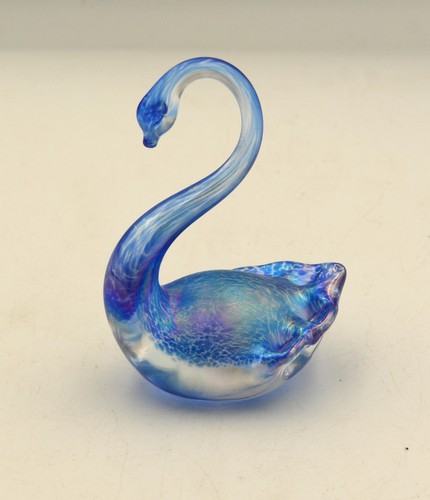 Vintage carnival glass swan - carnival,