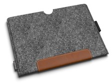 Felt sleeve for Surface Pro 11 (2024) WITH LEATHER, UK made, PERFECT FIT