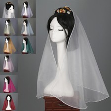 Women Chinese Style Ancient Hanfu Veil Cosplay Costume Bride Party Accessories