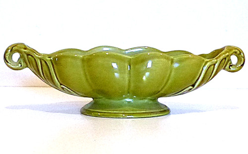Vintage green glazed mid - glazed,