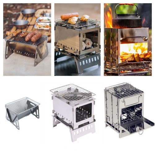 Folding campfire grill - folding,