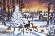 LetiStitch Counted Cross Stitch Kit Christmas Wood Leti947