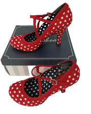 Ruby Shoo Jessica Red & White