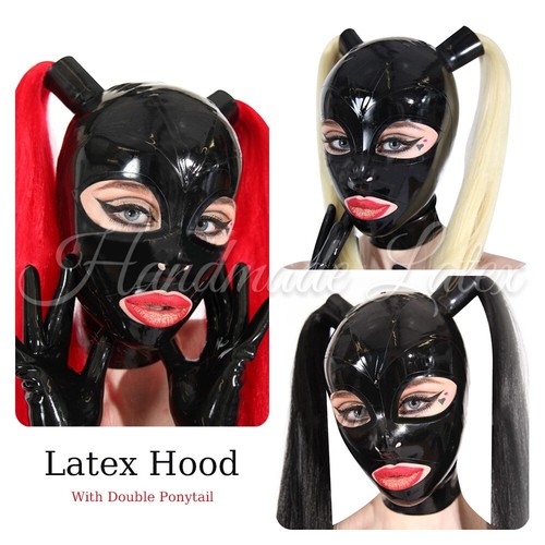 Latex fetish hood with - fetish,