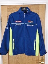 Mens Suzuki Racing Soft Shell Jacket Size Large Blue Official Ecstar GSX RR 