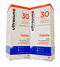 Ultrasun | Family High Sun Protection | SPF 30  | Water Resistant | 2 X 100ml