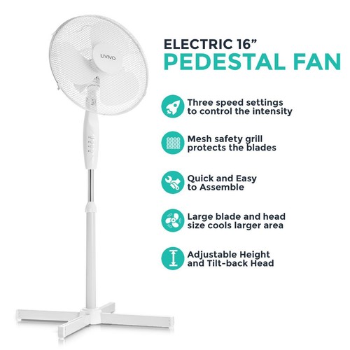 Livivo inch pedestal fan - 16,