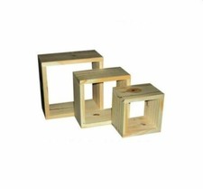 Wooden Wall Floating Cube Box