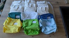 [BRAND NEW] 20 Little Lamb Bamboo Reusable Fitted Nappies + 6 Wraps Kit (Size 2)