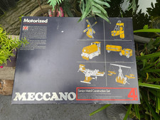 Vintage 1970's  Meccano Motorised Construction  Set 4  with  MANUALS COMPLETE