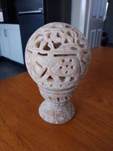 Soapstone candle cover - candle,