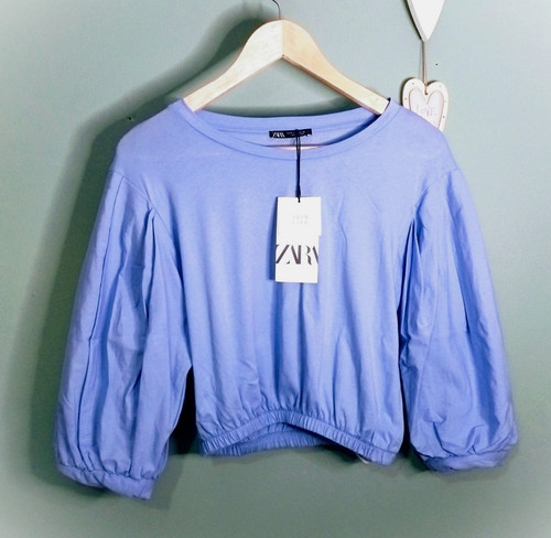 Zara blue cotton - blue, puff