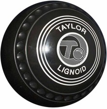 Taylor Lignoid Progrip Heavy Black Outdoor Grass Lawn Short Mat Bowls - Set of 4