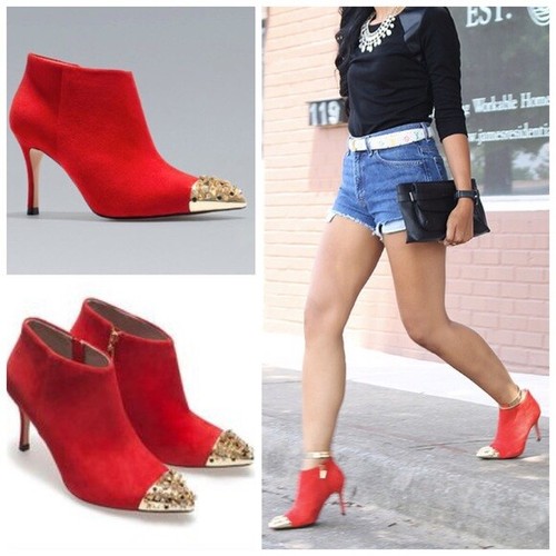 Zara red suede - zara,