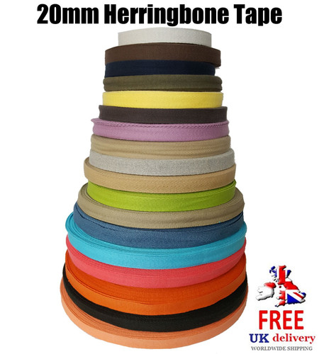 20mm cotton herringbone tape - 20mm,