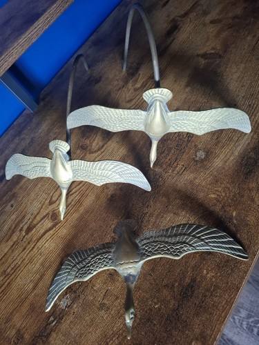 Vintage brass flying ducks - vintage,