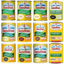 Sandtex Masonry Paint 1L, 2.5L Ultra Smooth  Quality Waterproof  All 8 Colours
