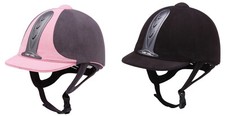 HARRY HALL LEGEND VENTED VELVET PEAKED HORSE RIDING HAT HELMET BSI KITEMARKED