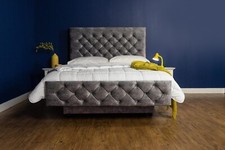 Electric Adjustable Beds Mobility Velvet + Headboard + Memory Foam Mattress