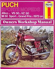 Haynes PUCH Sports Mopeds VS50 VZ50 M50 Sport Grand Prix Workshop Manual ~ 1976