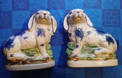 Staffordshire style rabbits - style,