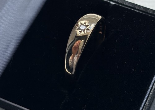 9ct yellow gold single stone - 9ct,