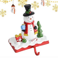 Christmas Stocking Holders for Mantle, Christmas Stocking Hangers Snowman XmasUK