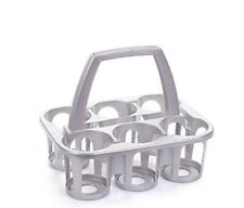Plastic Milk Bottle Pint Carrier Crate Glasses Holder 6 Six Pints Silver